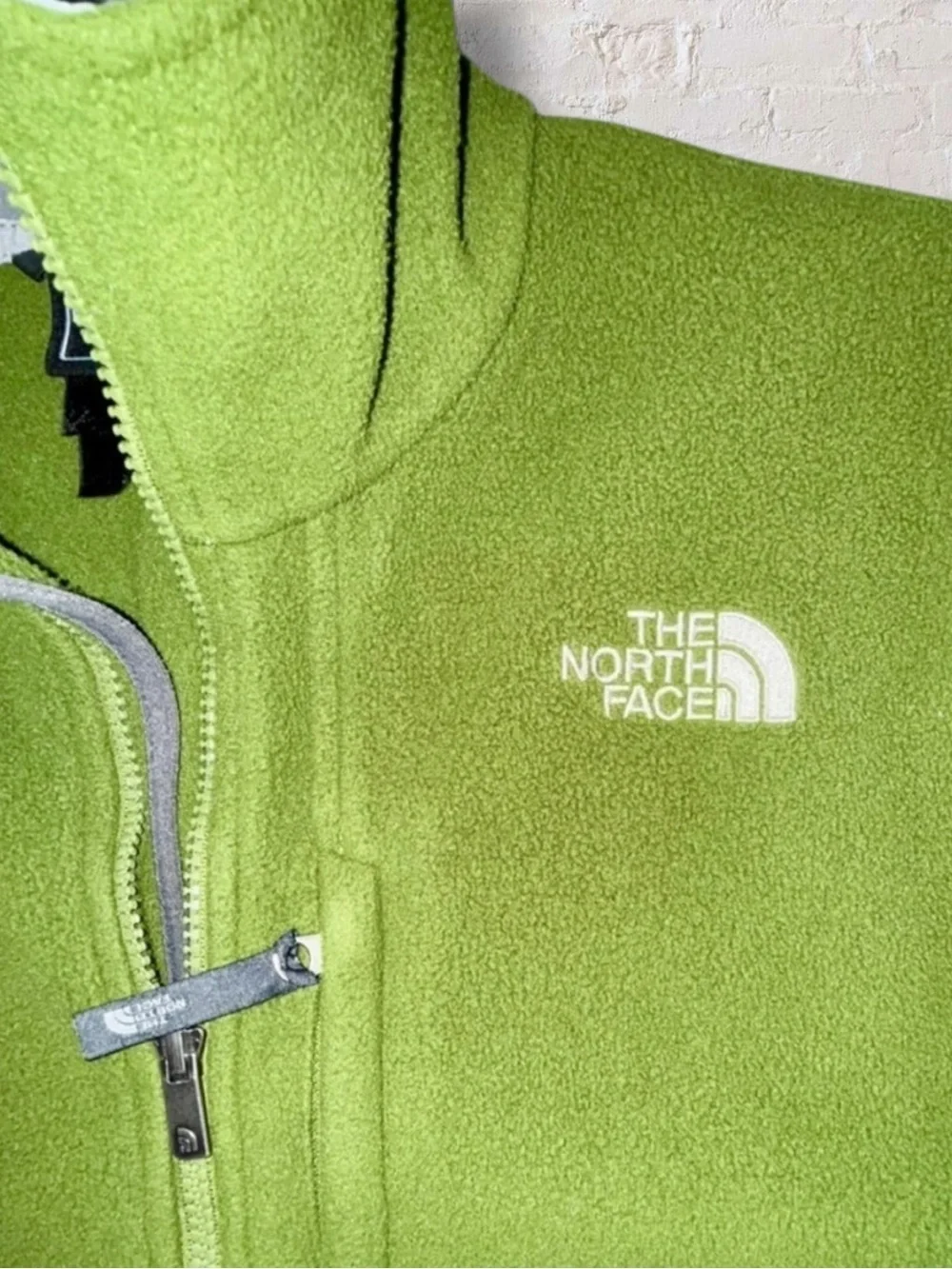 The North Face Full Zip Fleece Jacket Men’s Large Olive Green Gray TKA 100